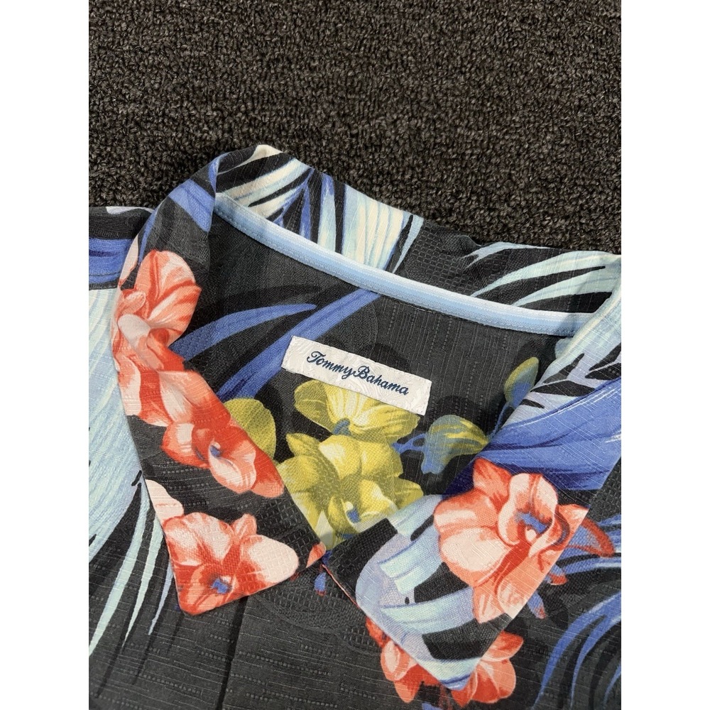 Tommy Bahama Hawaiian Camp Shirt Men 2XL Colorful Floral 100% Silk Button Up - Picture 5 of 8